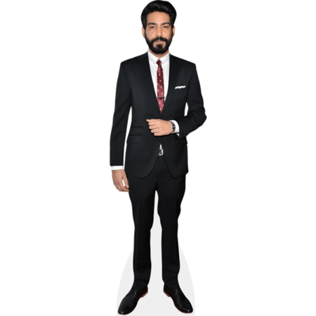 Rahul Kohli (Black Suit) Cardboard Cutout