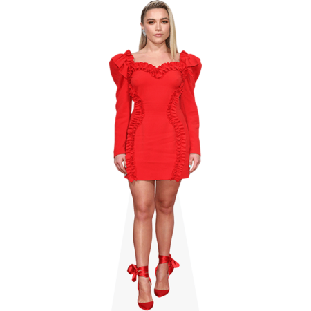 Florence Pugh (Red Dress) Cardboard Cutout