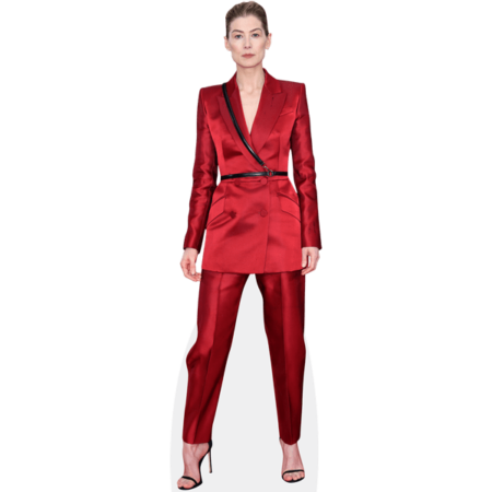 Rosamund Pike (Red Suit) Cardboard Cutout