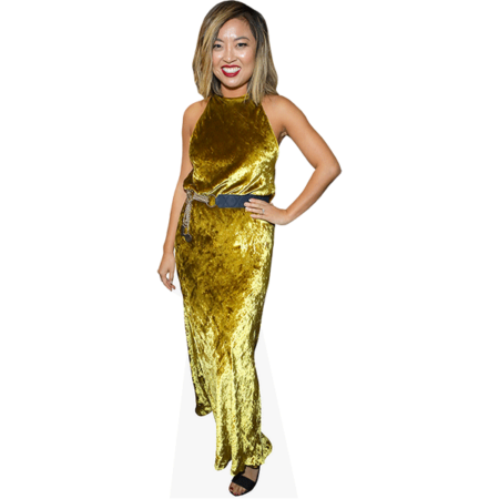 Cathy Yan (Gold Dress) Cardboard Cutout