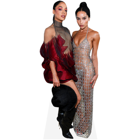 Tessa Thompson And Zoe Kravitz (Duo 1) Mini Celebrity Cutout