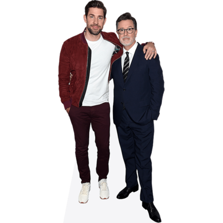 John Krasinski And Stephen Colbert (Duo 1) Mini Celebrity Cutout