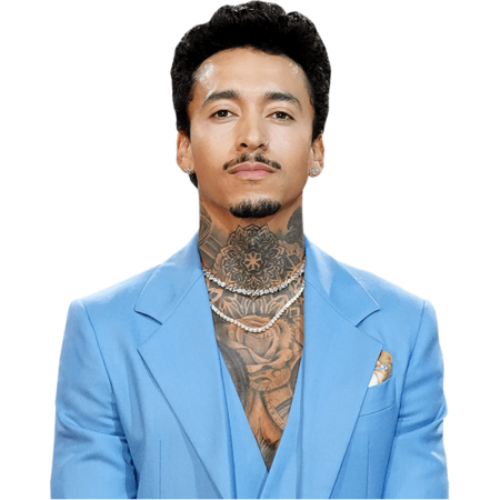 Nyjah Huston (Blue Suit) Half Body Buddy Cutout