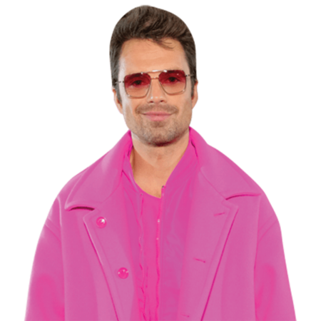 Sebastian Stan (Bright Pink) Half Body Buddy Cutout