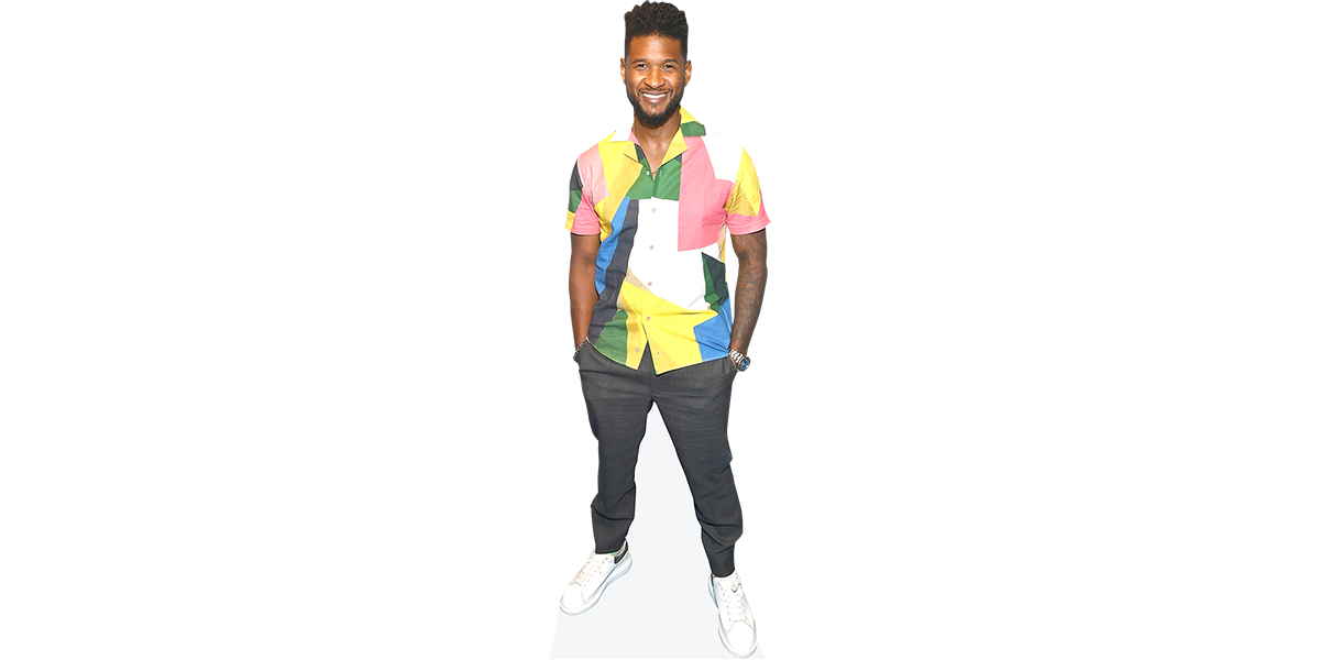 Usher (Colourful Shirt) Cardboard Cutout - Celebrity Cutouts