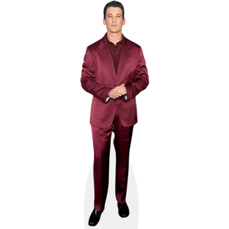 Miles Teller (Burgundy Suit) Cardboard Cutout