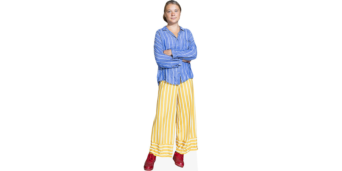 Greta Thunberg (Yellow Trousers) Cardboard Cutout