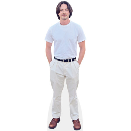 Logan Lerman (White Outfit) Cardboard Cutout