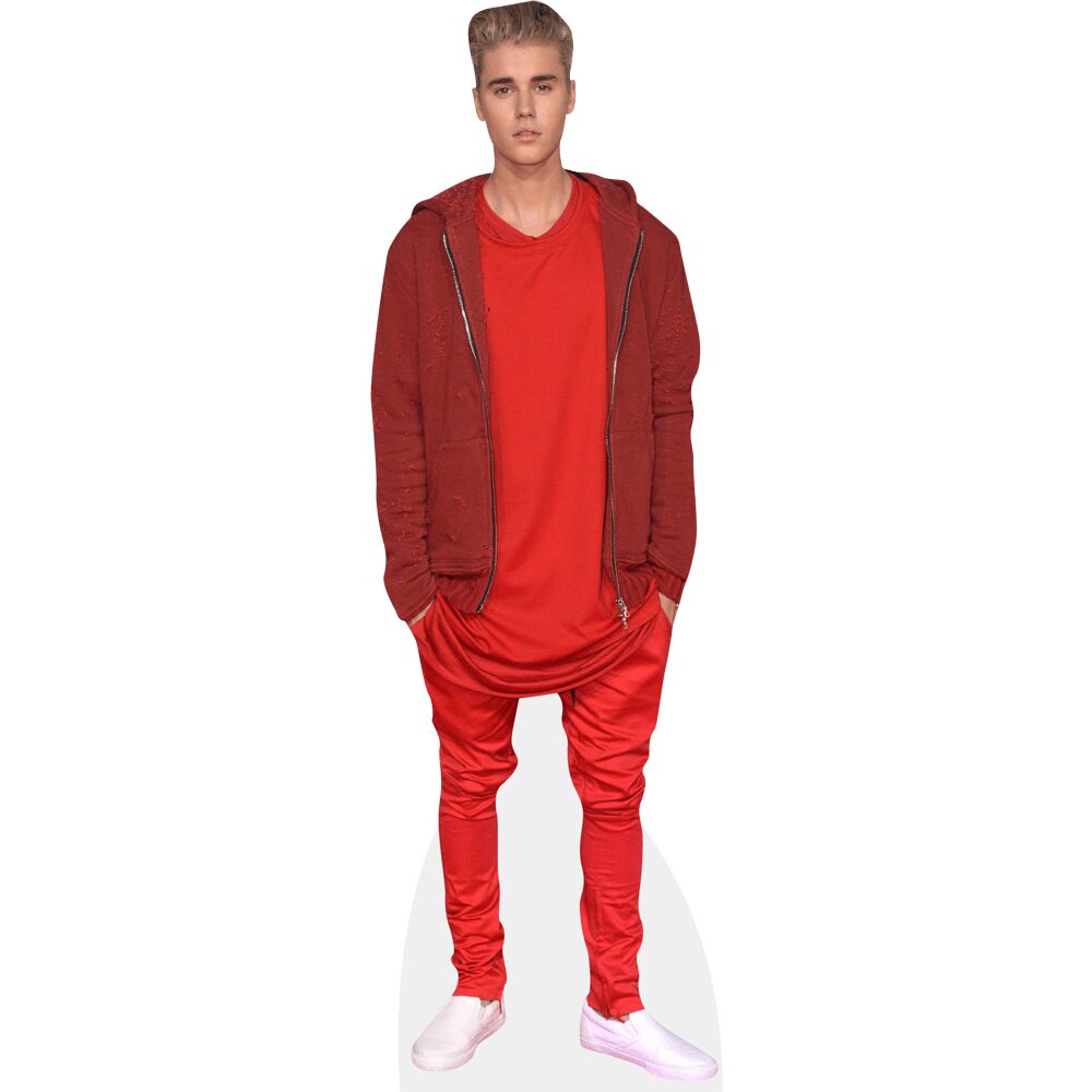 Justin D Bieber (Red Outfit) Cardboard Cutout